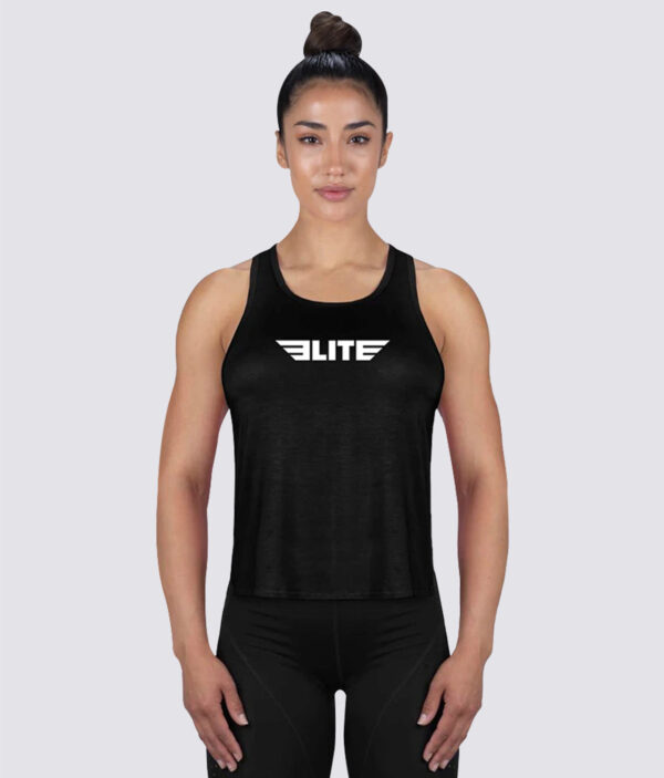 7.99Women's Elite Sports Logo Black Training Tank Top